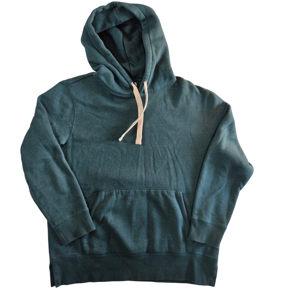 Newport Boyfriend Hoodie Womens M Teal Green Cotton Recycled Polyester Pullover - Picture 5 of 6